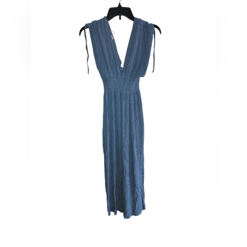 Mar del Agua blue dress high slits low cut - Picture 2 of 5